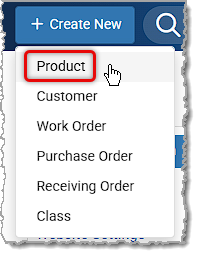 Image showing how to create a new product in the Like Sew system.