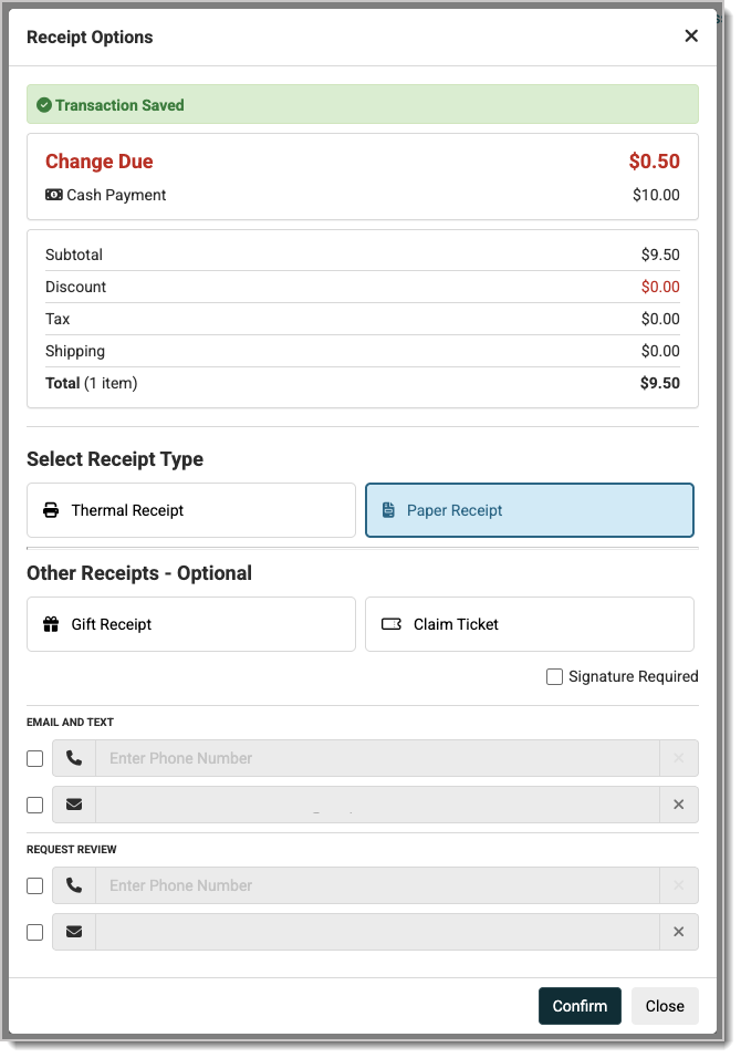 receipt print details b